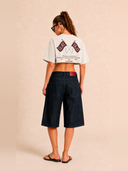 Flag Crop Tee – Gardenia