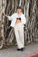 wide leg trouser - cream