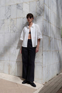wide leg trouser - black