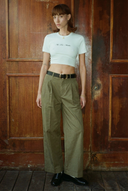 wide leg trouser - olive