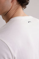 Rib Embroidered Logo Tee – White