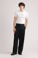 wide leg trouser - black