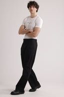 wide leg trouser - black