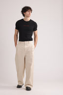 wide leg trouser - cream