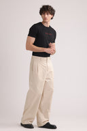 wide leg trouser - cream