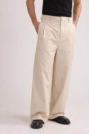 wide leg trouser - cream