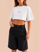 SLS Crop Tee – Bright White